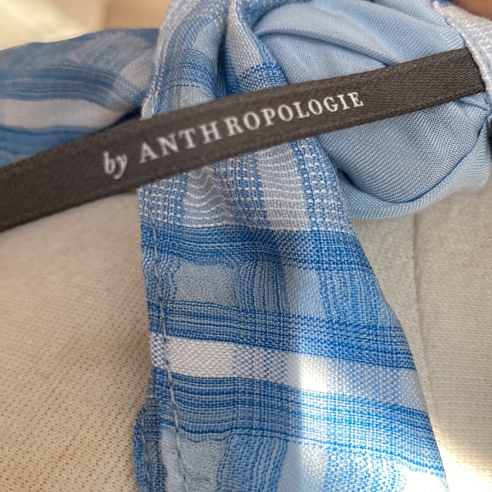 Antropologie blue gingham midi shirt dress size 2x plus Dorothy - Picture 10 of 15